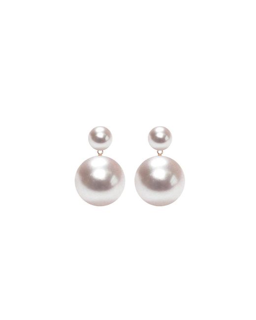 ORA Pearls 9kt Yellow White Pearl XXL Duet Earrings