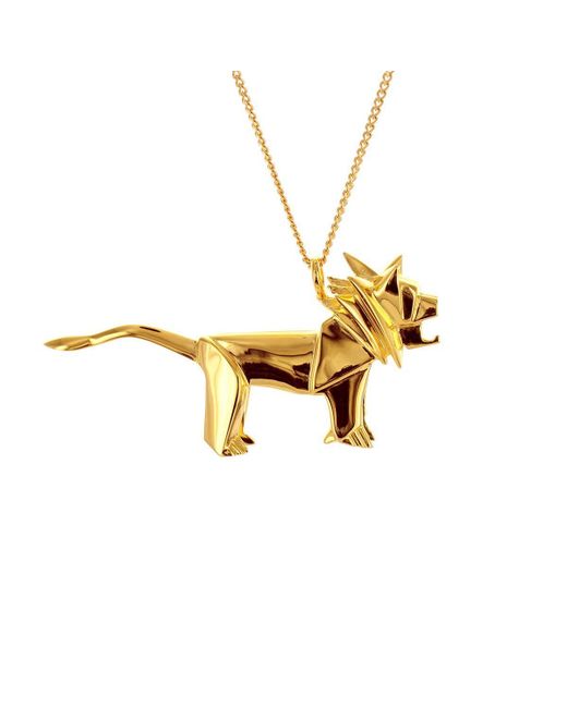 Origami Jewellery Sterling Silver Lion Origami Necklace