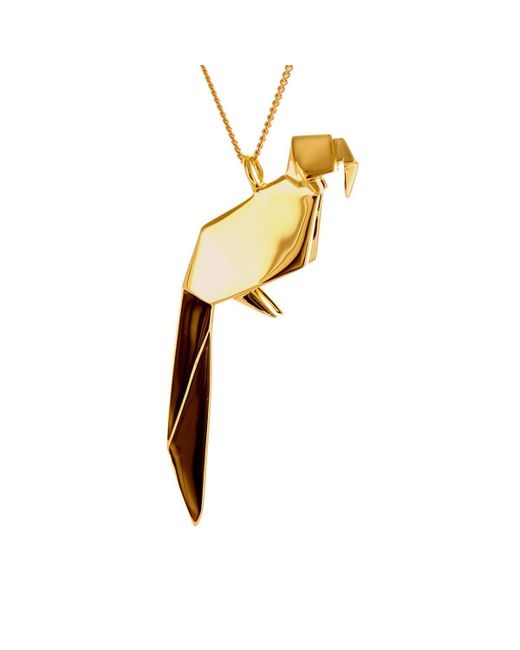 Origami Jewellery Sterling Silver Parrot Origami Necklace