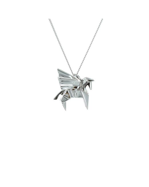 Origami Jewellery Sterling Mini Pegaze Origami Necklace