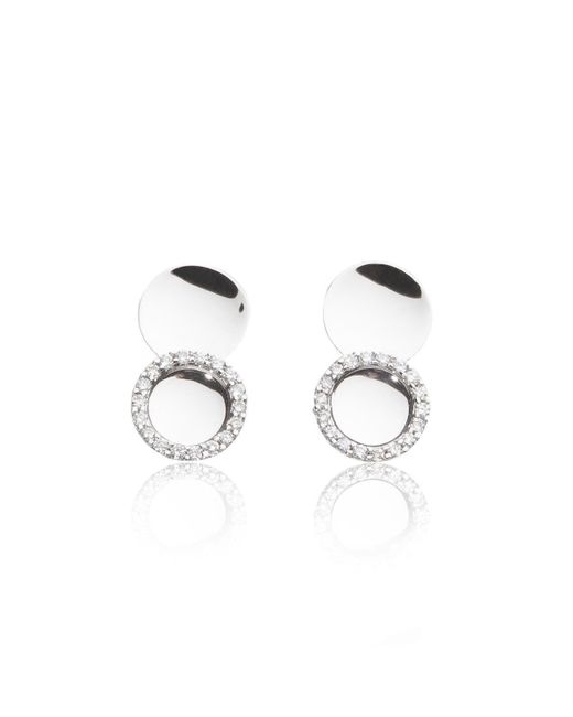 Xavier Civera White Diamond Mirror Earrings