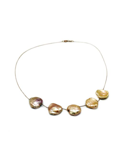 Zeina Nassar Jewelry 18kt Rose Gold Baroque Pearl Necklace