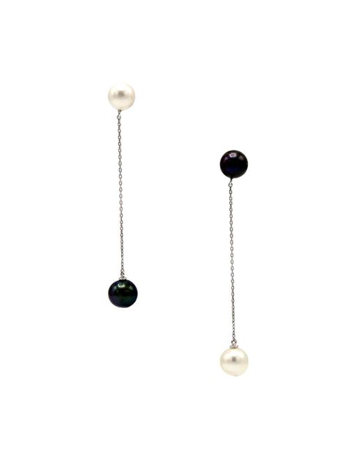 Zeina Nassar Jewelry 18kt White Gold Pearl Earrings
