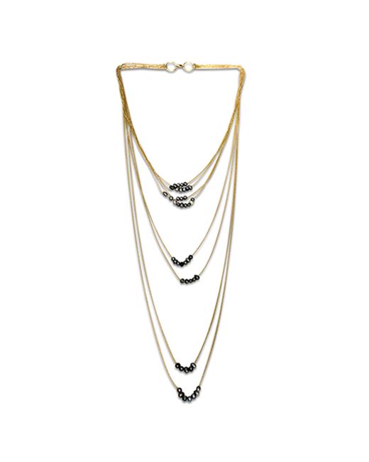 Lesunja Fine Jewellery 18kt Yellow Gold Black Tahiti Pearls Jet Set St. Tropez Necklace