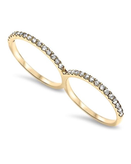 Lesunja Fine Jewellery 18kt Rose Gold Diamonds Ocean XXY Double Ring