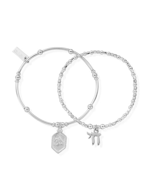 ChloBo Sterling Spiritual Set of 2 Bracelets