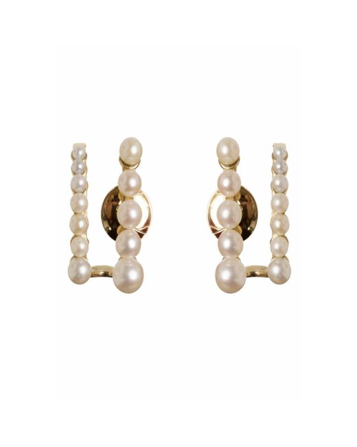 LIEV joias 18kt Yellow Pearl Collection Earrings