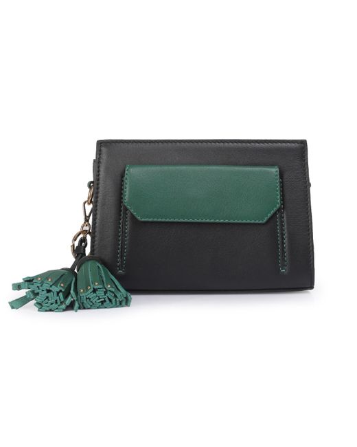 Kaeros -Green Leather Fanny Bag