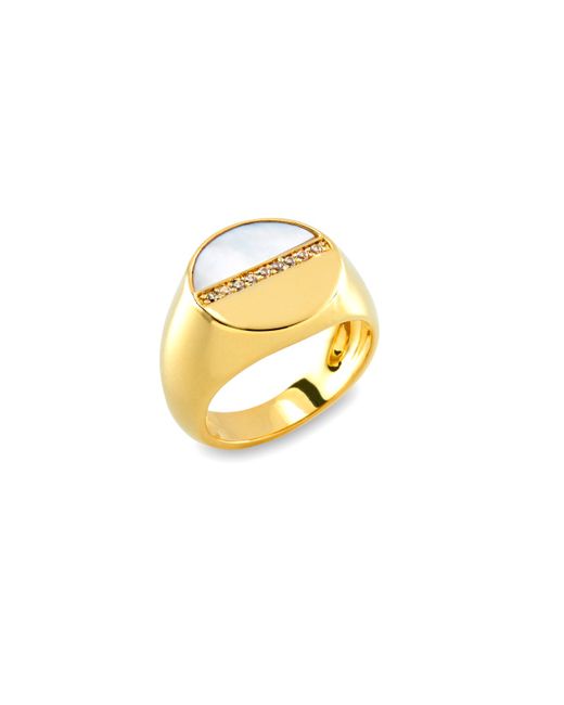 Gold Philosophy Upside-Down Signet Ring