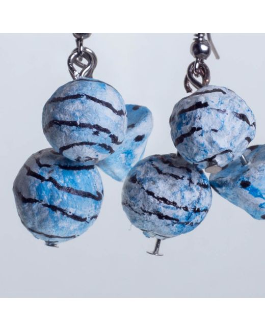 World Peaces Sterling Silver and Paper Mache Earrings