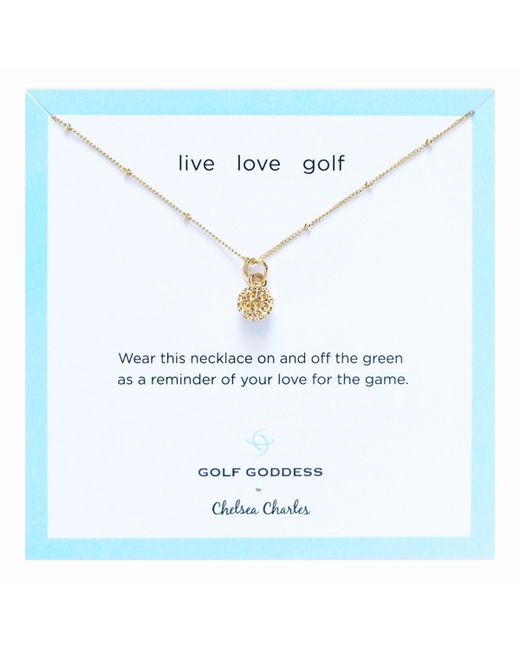Chelsea Charles Golf Goddess Ball Charm Necklace