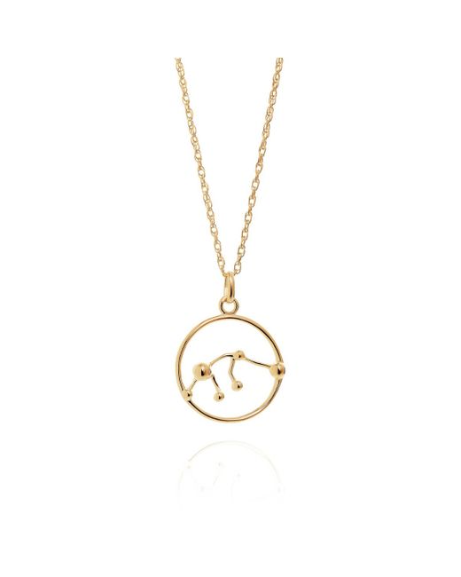 Yasmin Everley Jewellery 9kt Gold Aquarius Astrology Necklace