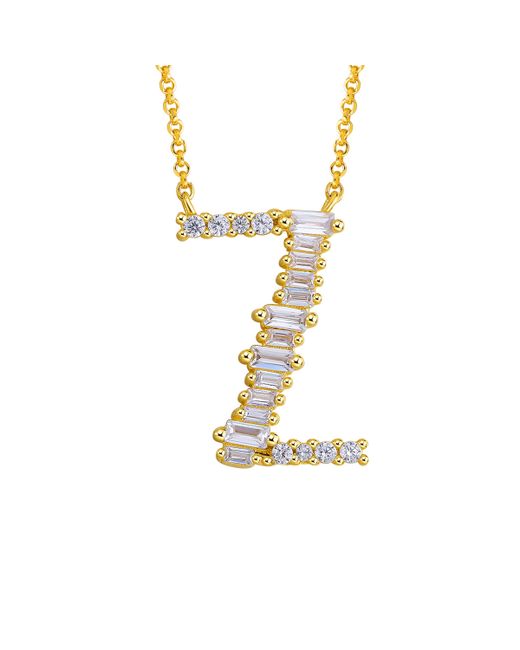 Avilio London 18kt Plated Sterling Silver Initial Necklace With Letter Z