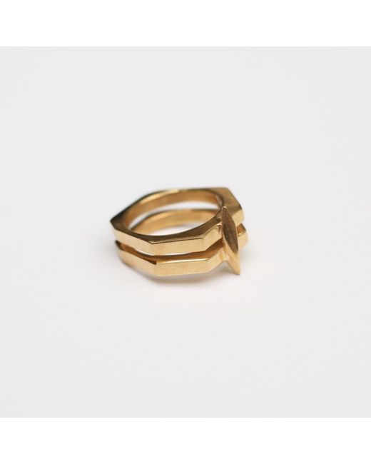 K ' S S A R A 14kt Yellow Plated DEIA Ring
