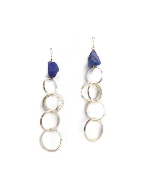 Catherine Marche Sterling Silver Lapis Lazuli Earrings