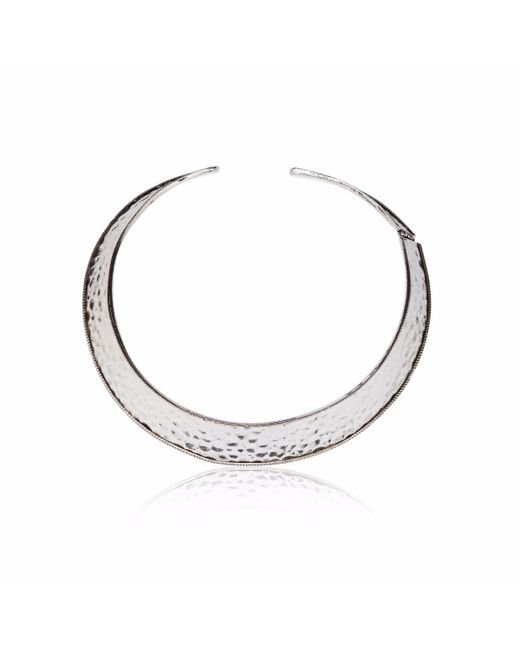 Yan Neo London Sterling Hammered Choker Necklace