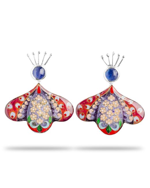 Kimili Sterling Silver Amethyst Flower Earrings