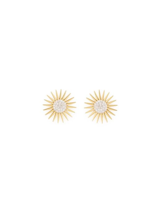 Falamank by Tarfa Itani 18kt Yellow Gold Earrings with 0.15C Diamonds