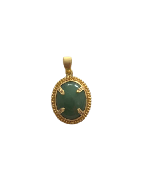 Arra by Aradhana 18kt Gold Plated Jadeite and Citrine Pendant
