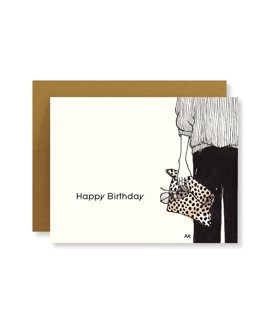 Akr Design Studio Leopard Clutch Birthday Card