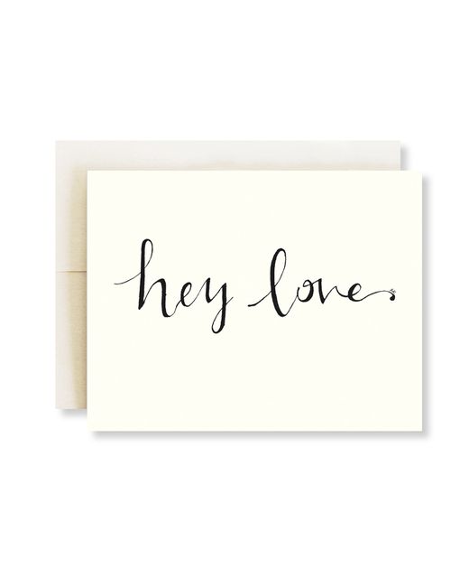 Akr Design Studio Hey Love Calligraphy Greeting Card