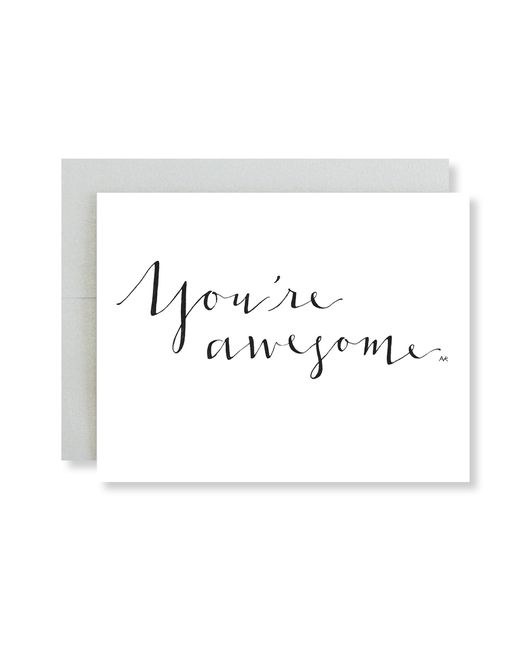 Akr Design Studio Youre Awesome Calligraphy Greeting Card