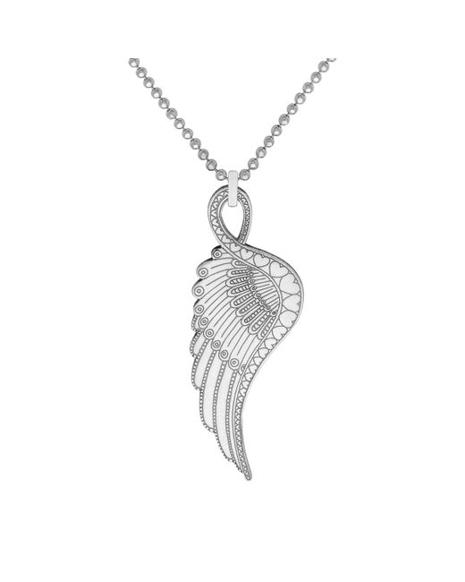 Cartergore Sterling Wing Pendant Necklace
