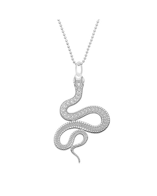 Cartergore Sterling Snake Pendant Necklace