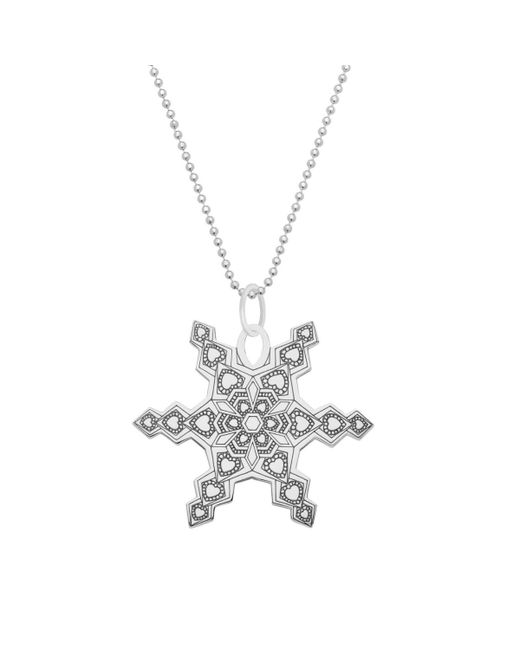 Cartergore Sterling Snowflake Pendant Necklace