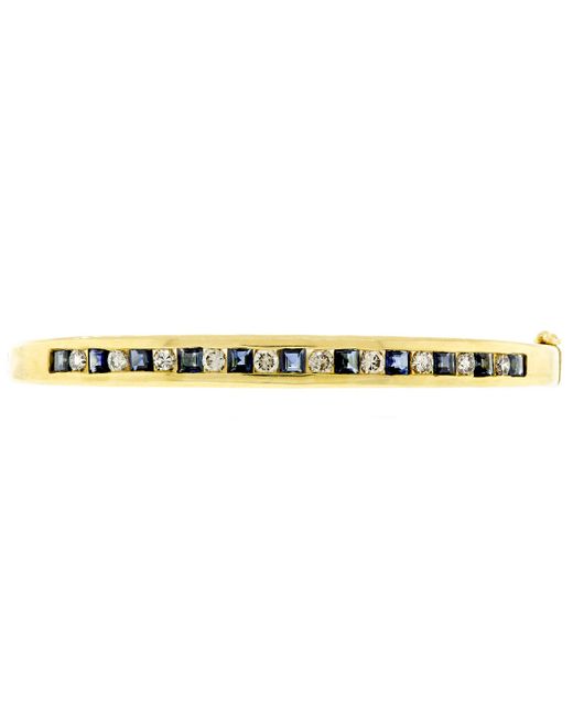 Lori Mesa Antiques & Fine Jewelry 18kt Yellow Gold Diamond Sapphire Bracelet