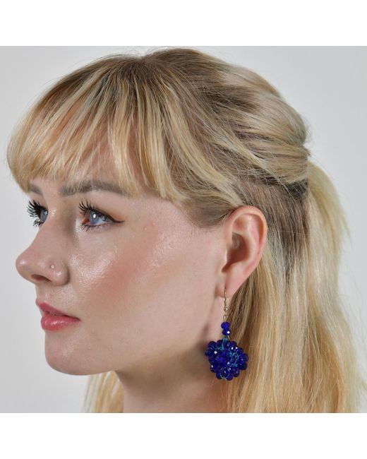 Sarah Valley Crystal Ball Drop Earrings