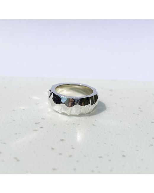 Ark Jewellery by Kristina Smith Sterling Rock Santorini Ring Wide