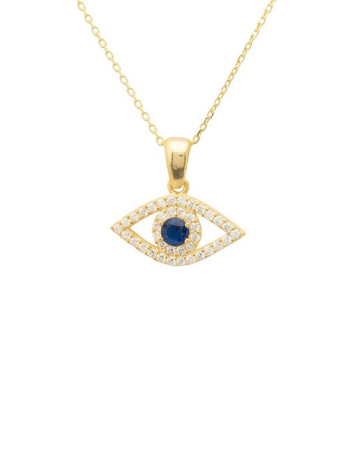 Latelita London Evil Eye Elliptical Necklace Blue