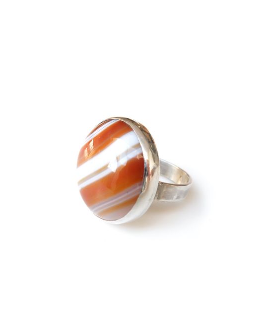 Alice Eden Jewellery Sterling Silver Banded Agate Ring