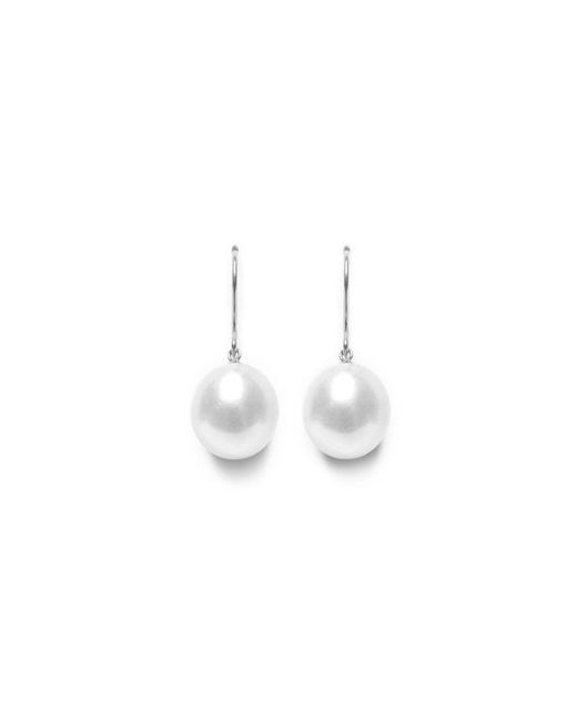 ORA Pearls Sterling White Freshwater Pearl Tear Drop Earrings