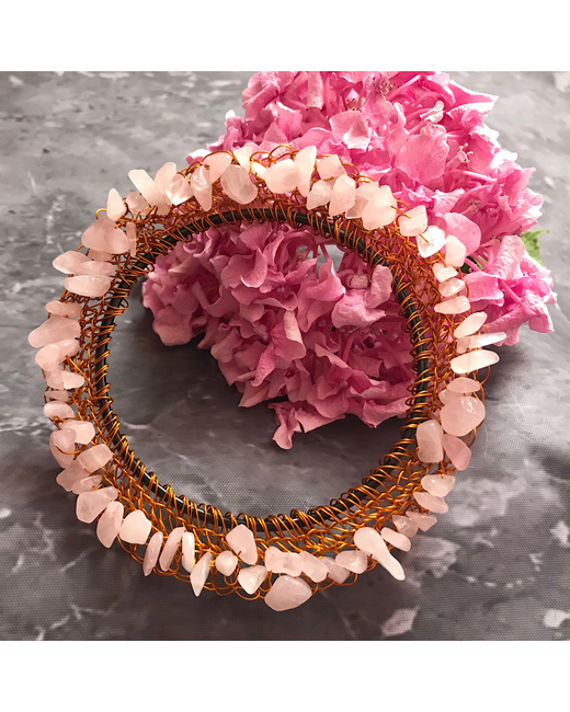 Sarah Valley Delicate Rose Quartz Crystal Bracelet