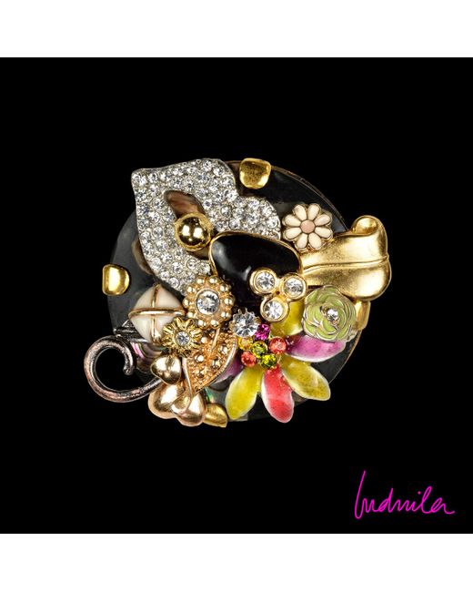 Ludmila Unconventional Jewelry 24kt Gold Plated Autum Ring