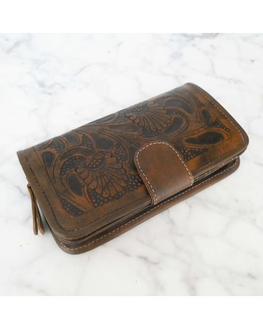 Maberick Leathers Tooled Leather Wallet