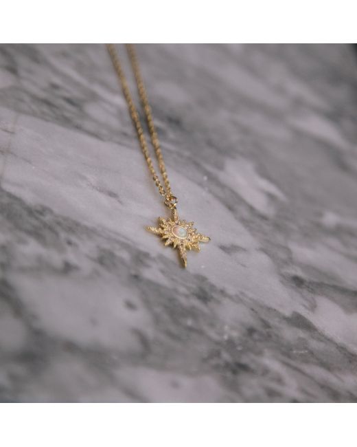Luna Charles 14kt Plated North Star Pendant Necklace