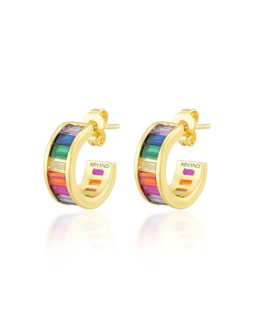 Arvino Rainbow Baguette Earrings