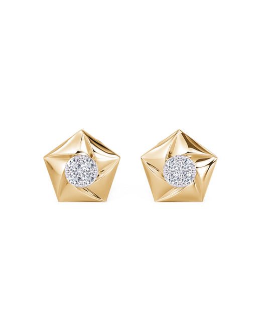 Mishanto London Pair of gold and diamond 540 earrings