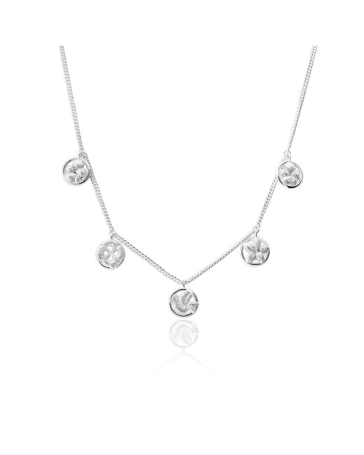 Tane Sterling Five Medals Necklace