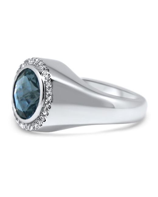 Lesunja Fine Jewellery Magnifique Topaz Diamond Platinum Ring