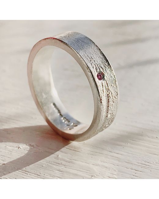 ARC Creative Jewellery The Sterling Textured Ruby Ring