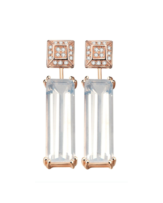 Hestia Jewels Sophia Diamond Earrings Marilyn Quartz Earring Extenders