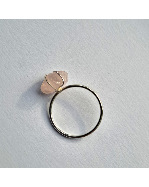 Kit Handmade Sterling Rose Quartz Delicate Stacking Ring