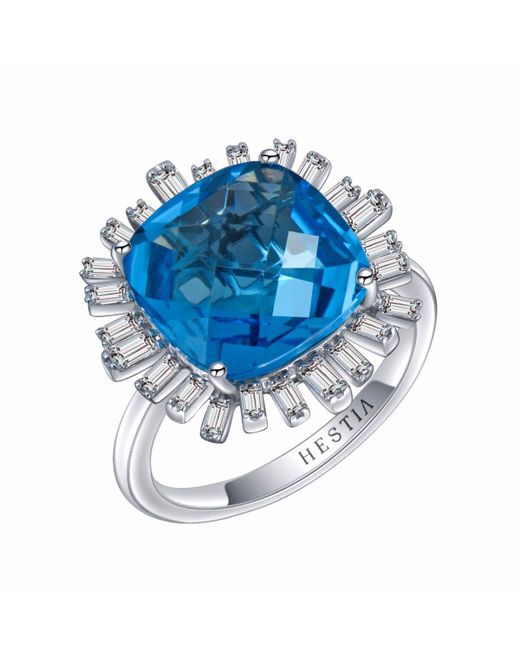 Hestia Jewels Romance Topaz Diamond Ring UK P 1/2 US 8 EU 57