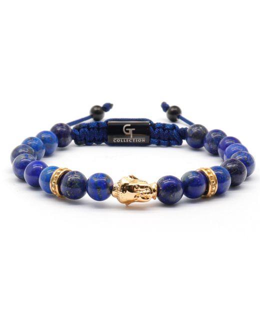 GT collection Lapis Lazuli Gold Buddha Bead Bracelet Beaded Adjustable Gemstones for