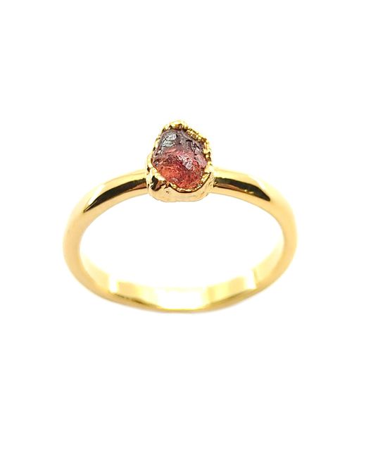 Raw Gemstone Jewellery Vermeil Ruby Stacking Ring UK J US 4.75 EU 48.7
