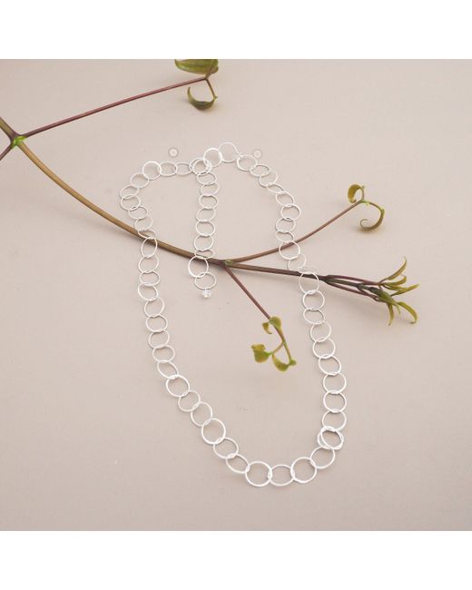 Britta Ambauen Jewelry Favorite Chain Hammered Necklace with Diamond Accent